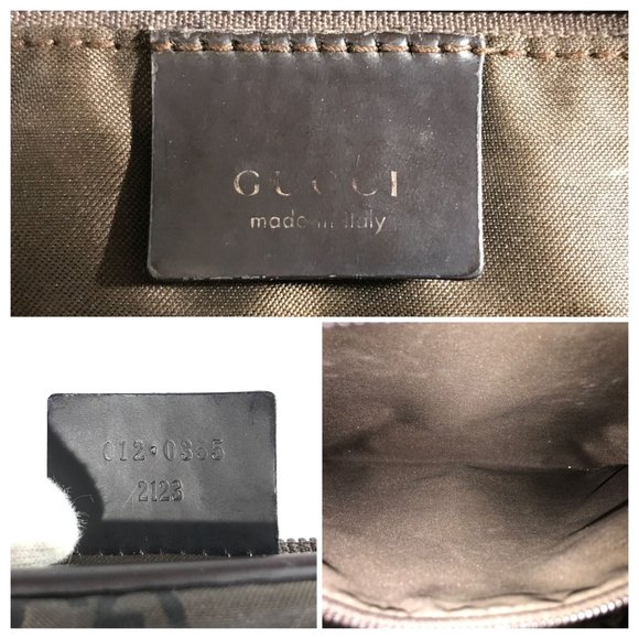 325174F V Gucci Shoulder Bag GG Boston Black Nylon - Picture 11 of 12